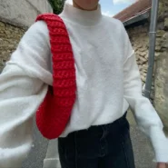 sac au crochet rouge