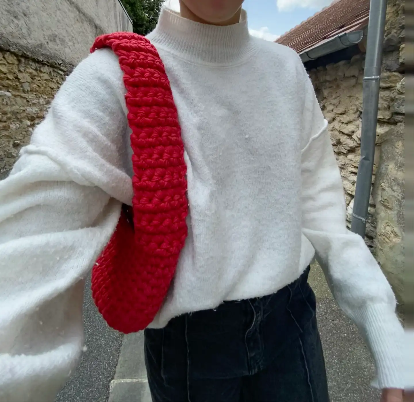 sac au crochet rouge